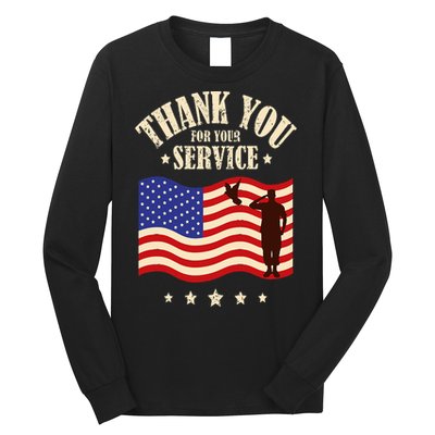 Thank you for your service veterans Long Sleeve Shirt