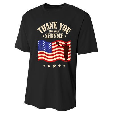 Thank you for your service veterans Performance Sprint T-Shirt