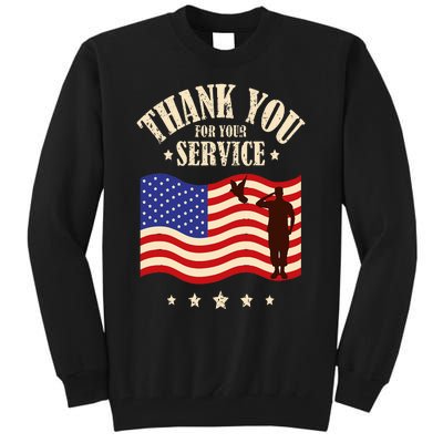 Thank you for your service veterans Tall Sweatshirt