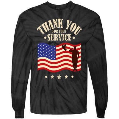 Thank you for your service veterans Tie-Dye Long Sleeve Shirt