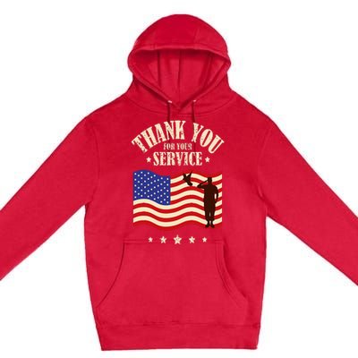 Thank you for your service veterans Premium Pullover Hoodie