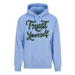 Trust Yourself Floral Typography Inspirational Message Unisex Surf Hoodie