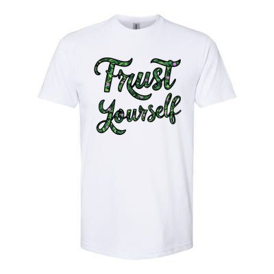 Trust Yourself Floral Typography Inspirational Message Softstyle CVC T-Shirt