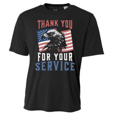 Thank You For Your Service Military Veterans Cooling Performance Crew T-Shirt