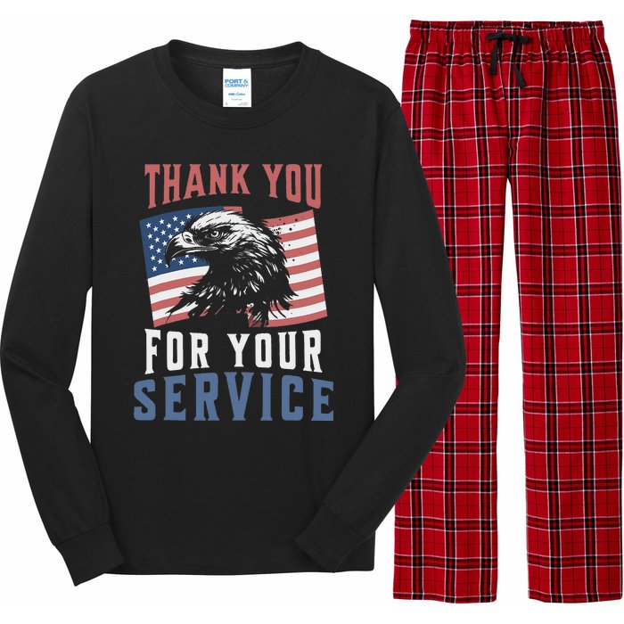 Thank You For Your Service Military Veterans Long Sleeve Pajama Set