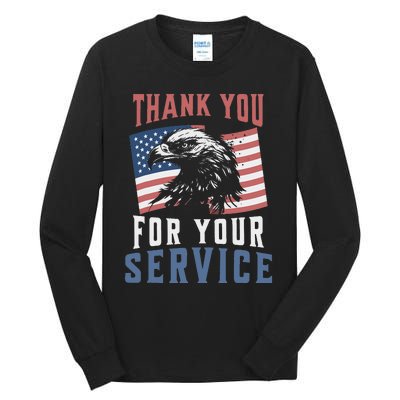 Thank You For Your Service Military Veterans Tall Long Sleeve T-Shirt