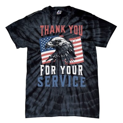 Thank You For Your Service Military Veterans Tie-Dye T-Shirt