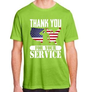 Thank You For Your Service Patriotic Veterans Day Adult ChromaSoft Performance T-Shirt