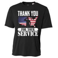 Thank You For Your Service Patriotic Veterans Day Cooling Performance Crew T-Shirt