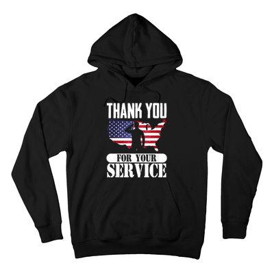 Thank You For Your Service Patriotic Veterans Day Hoodie