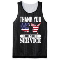 Thank You For Your Service Patriotic Veterans Day Mesh Reversible Basketball Jersey Tank