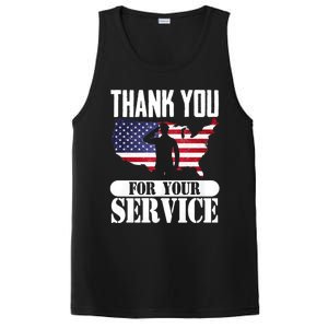 Thank You For Your Service Patriotic Veterans Day PosiCharge Competitor Tank