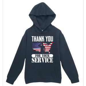 Thank You For Your Service Patriotic Veterans Day Urban Pullover Hoodie