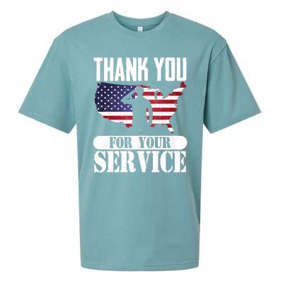 Thank You For Your Service Patriotic Veterans Day Sueded Cloud Jersey T-Shirt