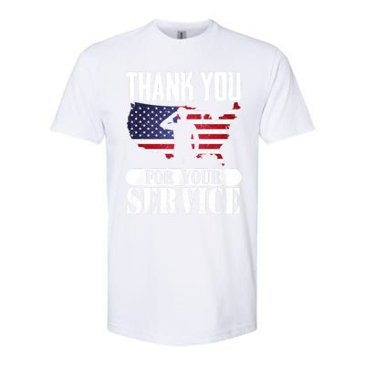 Thank You For Your Service Patriotic Veterans Day Softstyle CVC T-Shirt