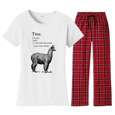 Tina You Fat Lard Come Get Some Dinner Funny Women's Flannel Pajama Set