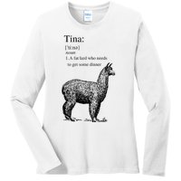 Tina You Fat Lard Come Get Some Dinner Funny Ladies Long Sleeve Shirt