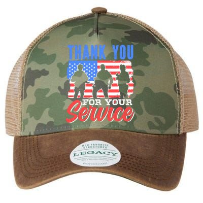 Thank You For Your Service Veteran Memorial Day Military Legacy Tie Dye Trucker Hat