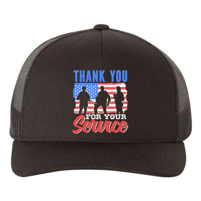 Thank You For Your Service Veteran Memorial Day Military Yupoong Adult 5-Panel Trucker Hat