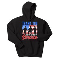 Thank You For Your Service Veteran Memorial Day Military Kids Hoodie