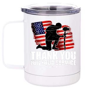 Thank You For Your Service Veteran Day 12 oz Stainless Steel Tumbler Cup