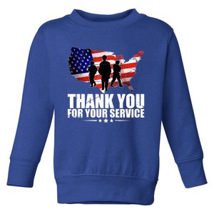 Thank You For Your Service Veteran Day Toddler Sweatshirt