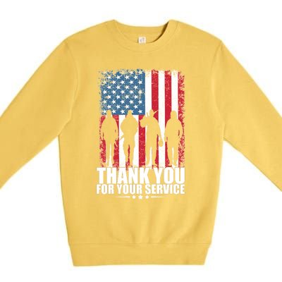 Thank You For Your Service Veteran Day Gift Premium Crewneck Sweatshirt