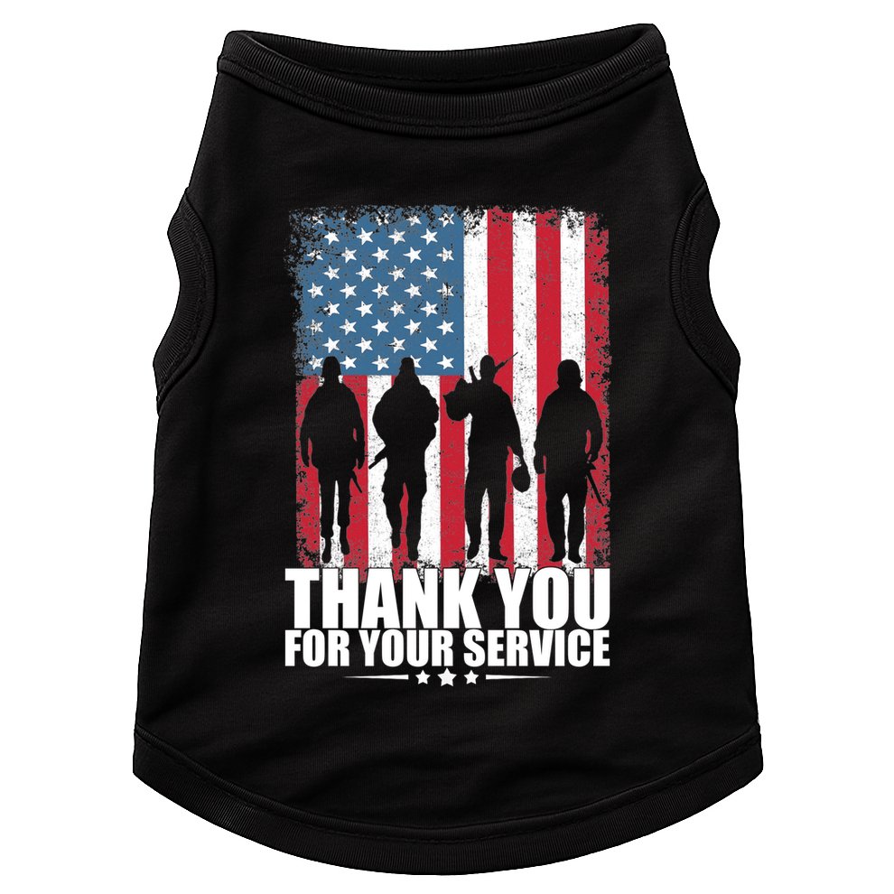 Thank You For Your Service Veteran Day Gift Doggie Tank
