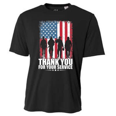 Thank You For Your Service Veteran Day Gift Cooling Performance Crew T-Shirt