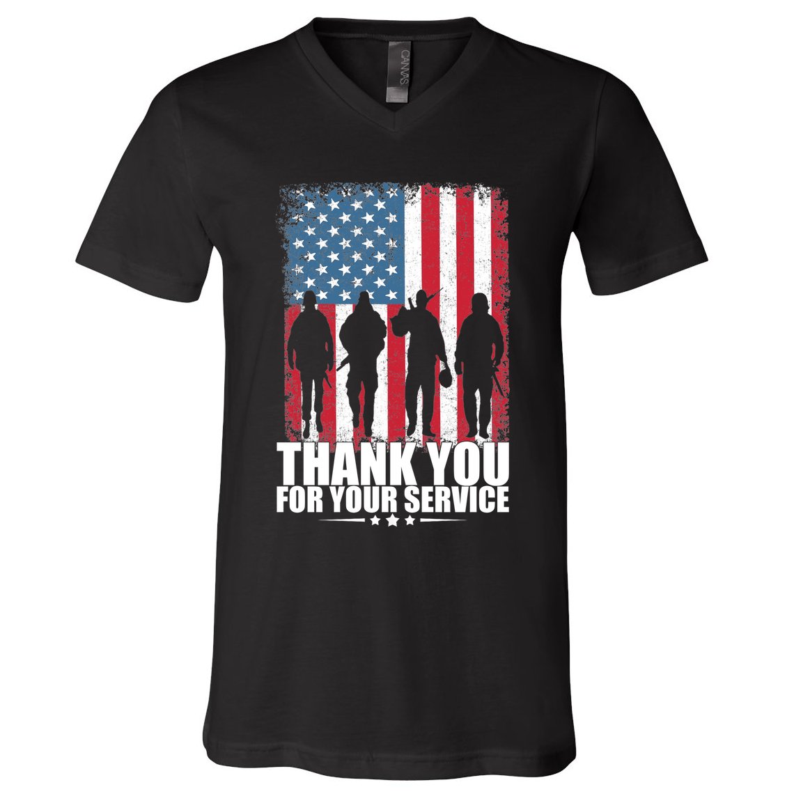 Thank You For Your Service Veteran Day Gift V-Neck T-Shirt