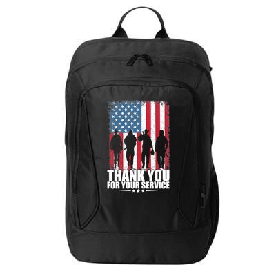 Thank You For Your Service Veteran Day Gift City Backpack