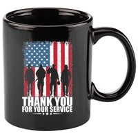 Thank You For Your Service Veteran Day Gift 11oz C Handle Ceramic Mug