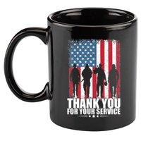 Thank You For Your Service Veteran Day Gift 11oz C Handle Ceramic Mug