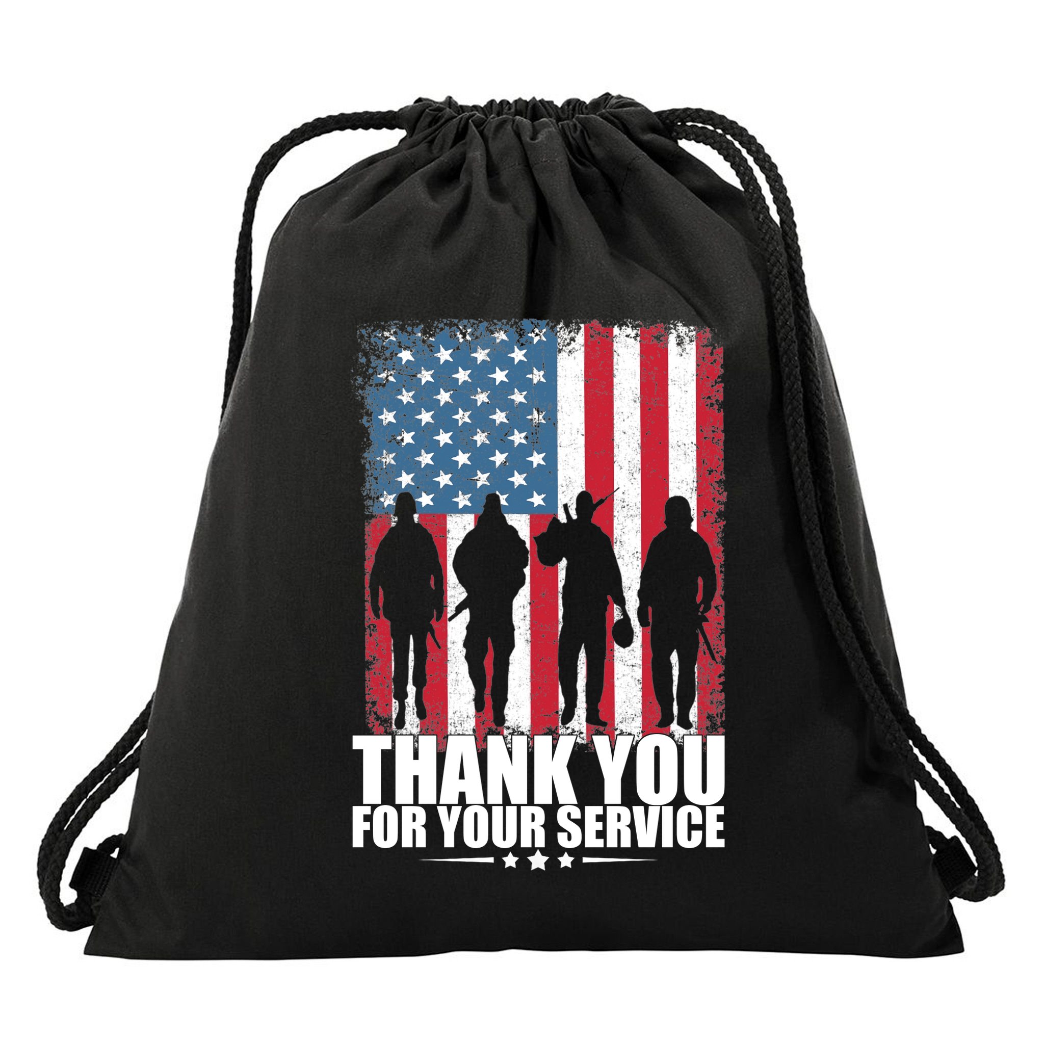 Thank You For Your Service Veteran Day Gift Drawstring Bag