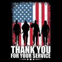 Thank You For Your Service Veteran Day Gift Drawstring Bag