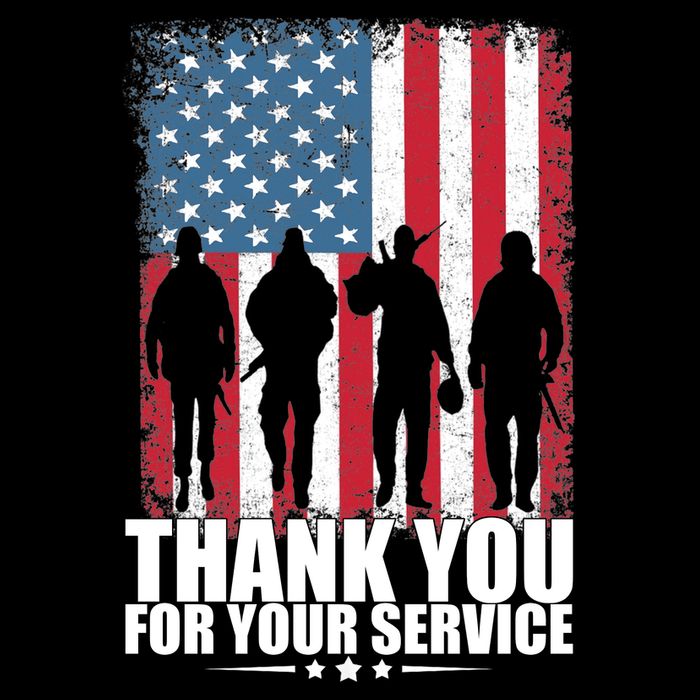 Thank You For Your Service Veteran Day Gift Drawstring Bag