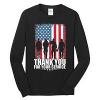 Thank You For Your Service Veteran Day Gift Tall Long Sleeve T-Shirt