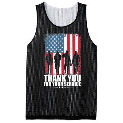 Thank You For Your Service Veteran Day Gift Mesh Reversible Basketball Jersey Tank