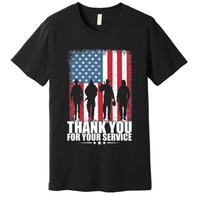 Thank You For Your Service Veteran Day Gift Premium T-Shirt