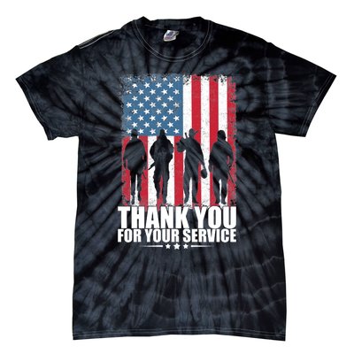 Thank You For Your Service Veteran Day Gift Tie-Dye T-Shirt