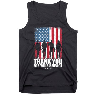 Thank You For Your Service Veteran Day Gift Tank Top