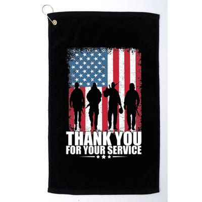 Thank You For Your Service Veteran Day Gift Golf Towel