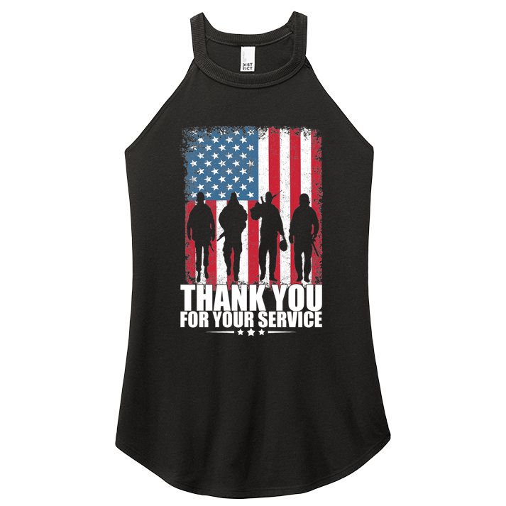 Thank You For Your Service Veteran Day Gift Women's Perfect Tri Rocker Tank