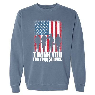 Thank You For Your Service Veteran Day Gift Garment-Dyed Sweatshirt