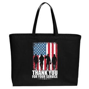 Thank You For Your Service Veteran Day Gift Cotton Canvas Jumbo Tote