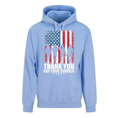 Thank You For Your Service Veteran Day Gift Unisex Surf Hoodie