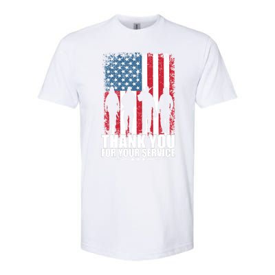 Thank You For Your Service Veteran Day Gift Softstyle CVC T-Shirt