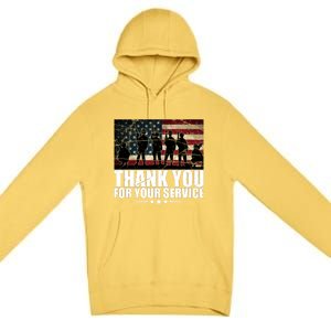 Thank You For Your Service Veteran Day Gift Premium Pullover Hoodie