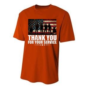 Thank You For Your Service Veteran Day Gift Performance Sprint T-Shirt