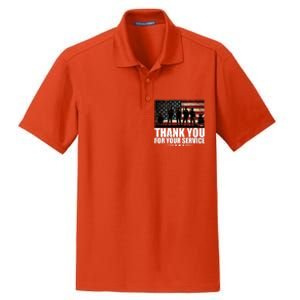 Thank You For Your Service Veteran Day Gift Dry Zone Grid Polo